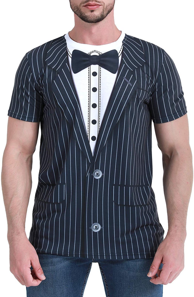Funny World Tuxedo Shirts for Men, Medium, Bow tie - Image 1